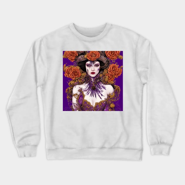 Violet Model Feather Dress Wall Art Crewneck Sweatshirt by adorcharm